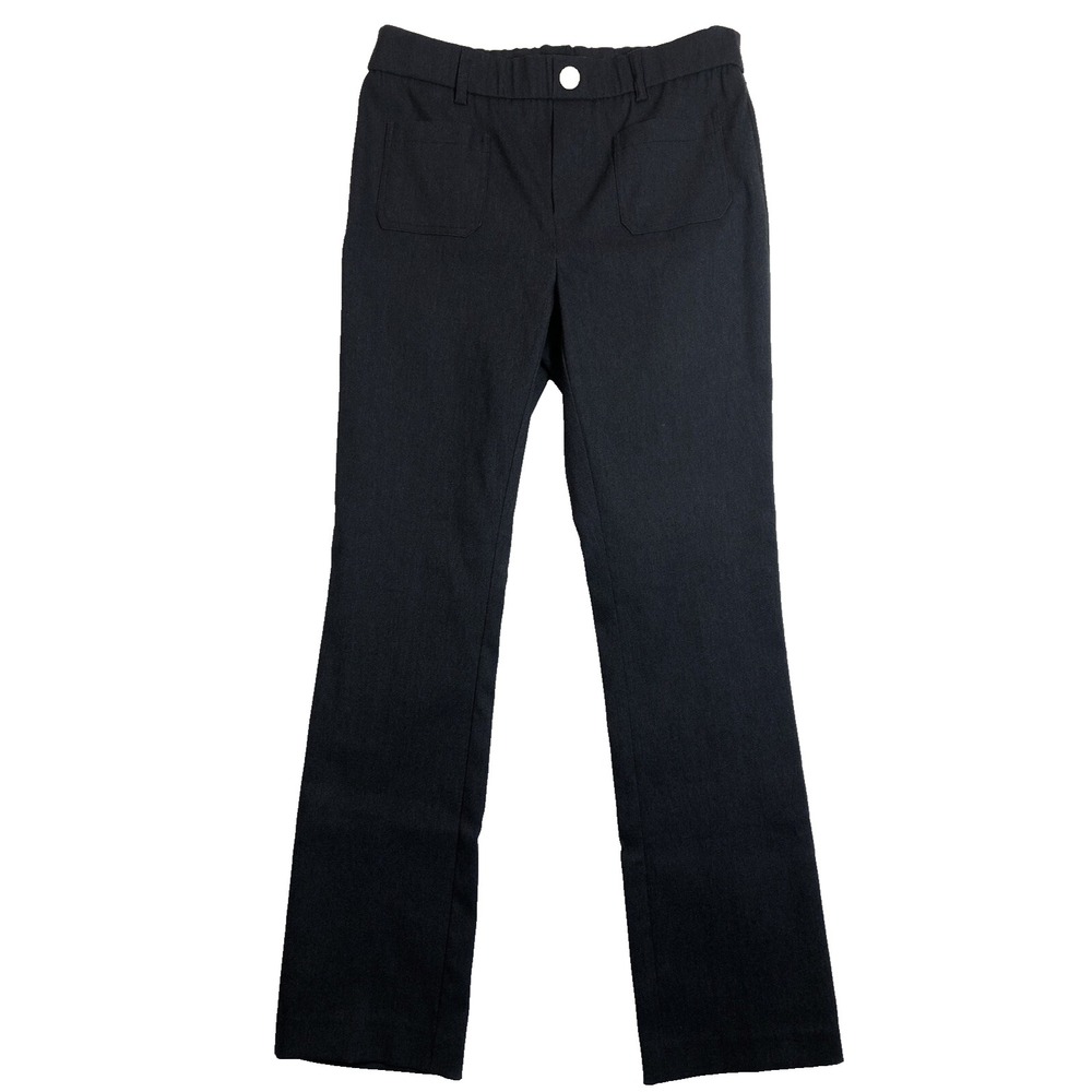 Nicole Miller Pants Women's Medium Dark‎ Gray Straight Elastic Pull On Trouser
